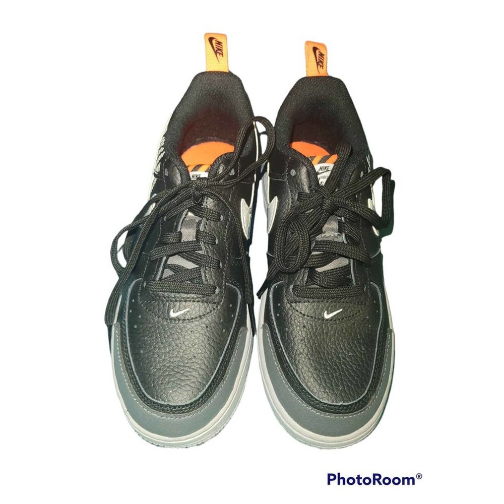 Nike Kids Air Force 1 LV8 Blk/Gray, Size 3Y